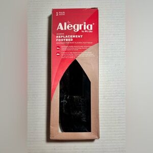 Alegria Replacement‎ Footbed Women’s Size 37 EU/6.5 US Black Microsuede Wide New